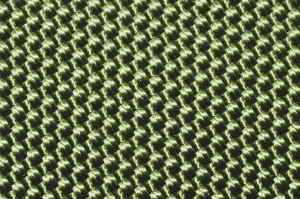 Texture Tissu Synthétique Gros Plan Surface Tressée Verte Fond Tissé — Photo