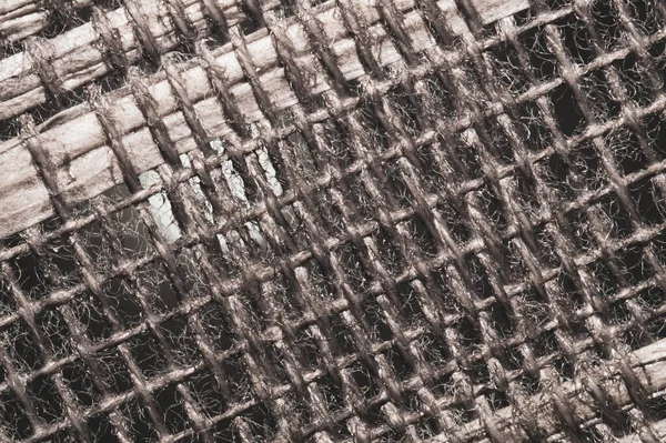 Vezels Dichtgevlochten Geweven Textuur Rieten Achtergrond Gebreide Oppervlakte Weefpatroon Hechtingen — Stockfoto