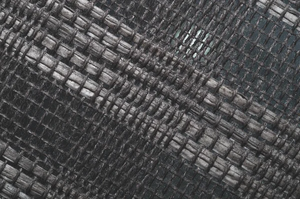 Плетеные Волокна Закрываются Сотканная Текстура Плетеный Фон Вязанная Поверхность Плетение — стоковое фото