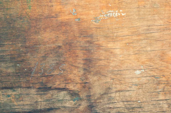 Houtoppervlak Met Getrokken Nummer Oude Houten Textuur Gebarsten Gekrast Achtergrond — Stockfoto