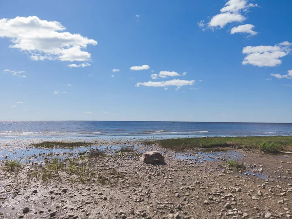 海の海岸 水平線のある海 雲と空 シルト コースト — ストック写真
