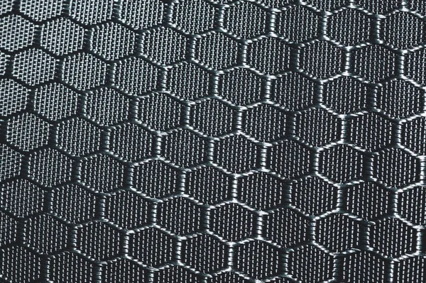 Texture Tissu Avec Des Cellules Hexagonales Fond Textile Matériel Tissé — Photo