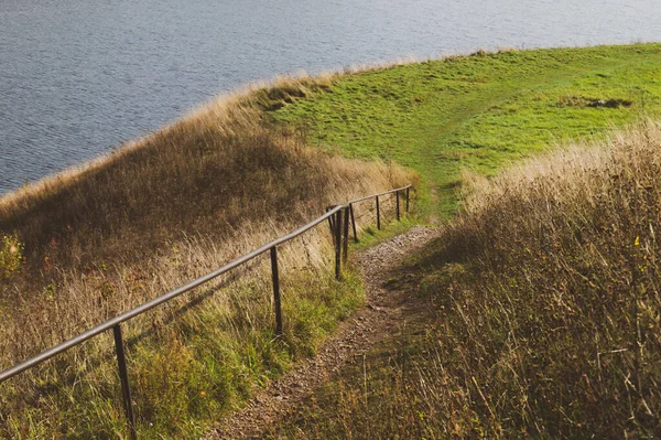 Lake Valley Aerial View Nature Landscape — Stock Photo, Image