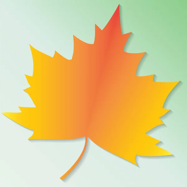 Maple bladeren kleurrijke platte vector pictogram. Herfst achtergrond, knipsel papier frame van gele esdoorn verlof. — Stockvector