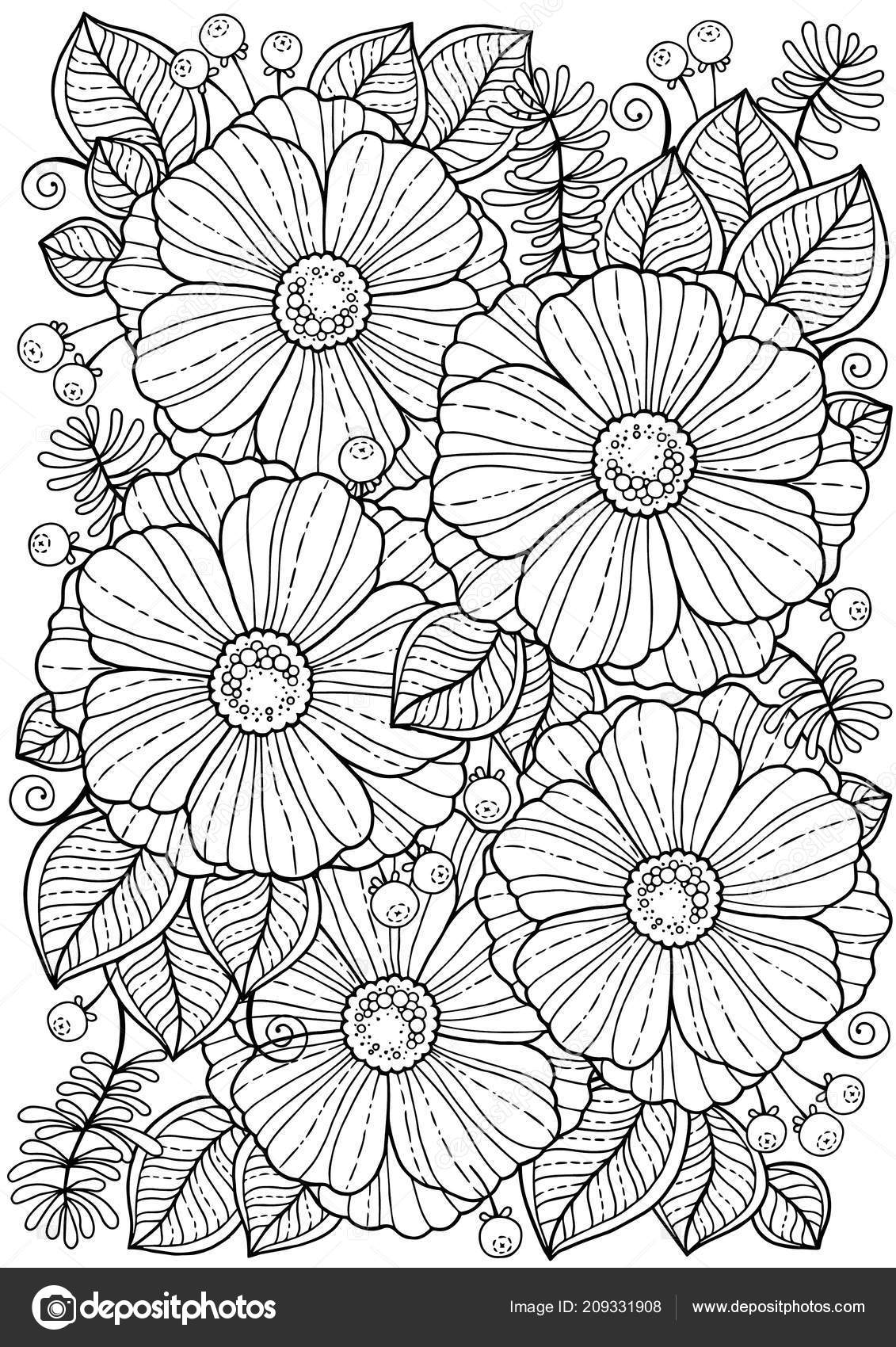 Premium Vector  Isolated flower bouquet of summer collection pencils sketch  for kids coloring book