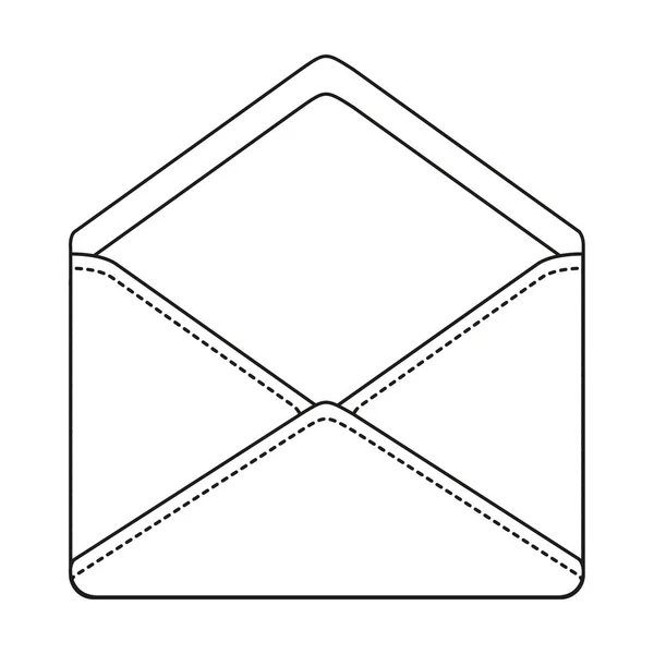 Brief Umschlag Kontur Symbol Symbol Vektor Illustration — Stockvektor
