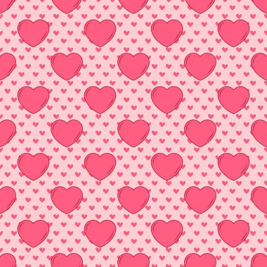 Vektör basit dikişsiz sevimli tasarım farklı boyutlarda sevgililer ve arka plan davetiyeleri ve kartları tasarımı için pembe, aşıklar, düğün, nişan gününe