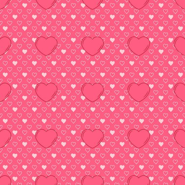 Vektör basit dikişsiz sevimli tasarım farklı boyutlarda sevgililer ve arka plan davetiyeleri ve kartları tasarımı için pembe, aşıklar, düğün, nişan gününe