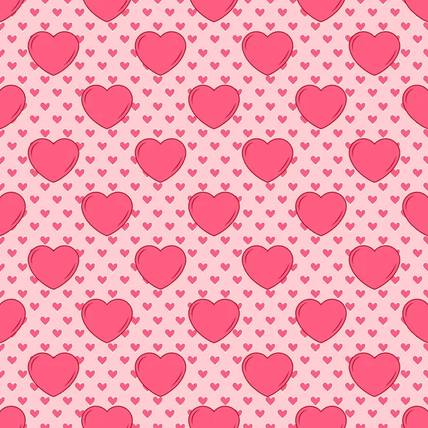 Conception Simple Vectoriel Mignon Sans Couture Dans Les Valentines Différentes — Image vectorielle