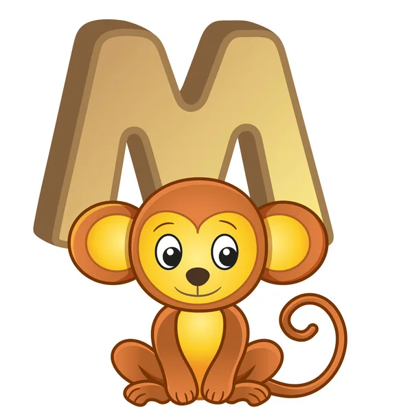 ilustração de macaco marrom e bege, desenho de macaco infantil dos desenhos  animados, macac…