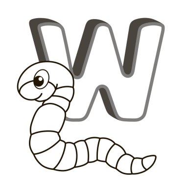 letter w worksheet free vector eps cdr ai svg vector illustration graphic art