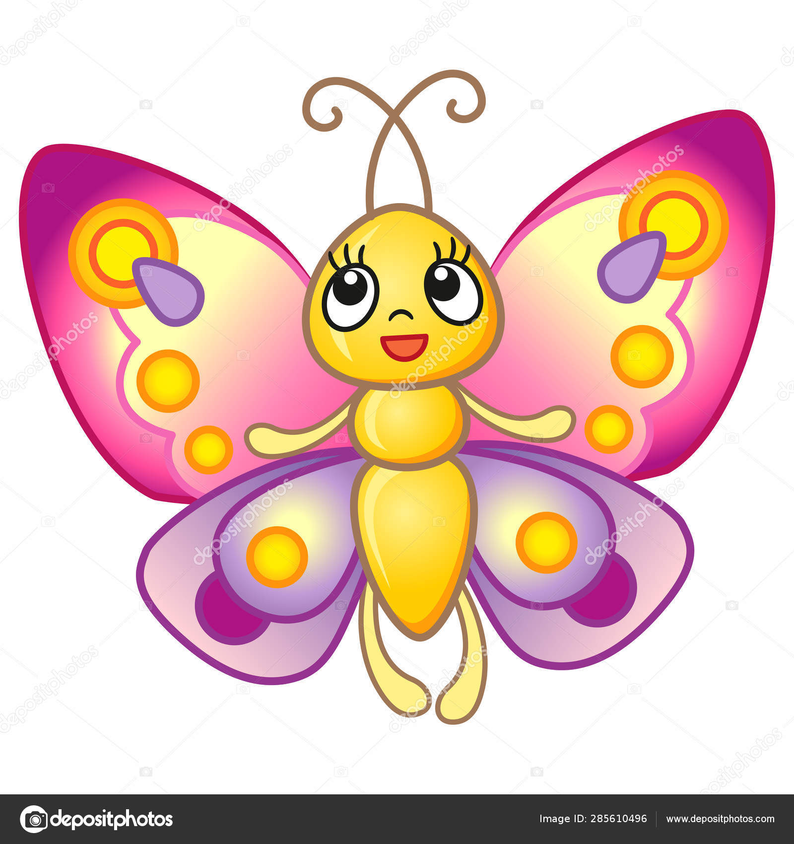 Cute Smiling Butterfly Large Pink Purple Wings Vector Cartoon Illustration Stock Vector Image by ©natasha-tpr #285610496 Cute Smiling Butterfly Large Pink Purple Wings Vector Cartoon Illustration Stock Vector Image by ©natasha-tpr #285610496
