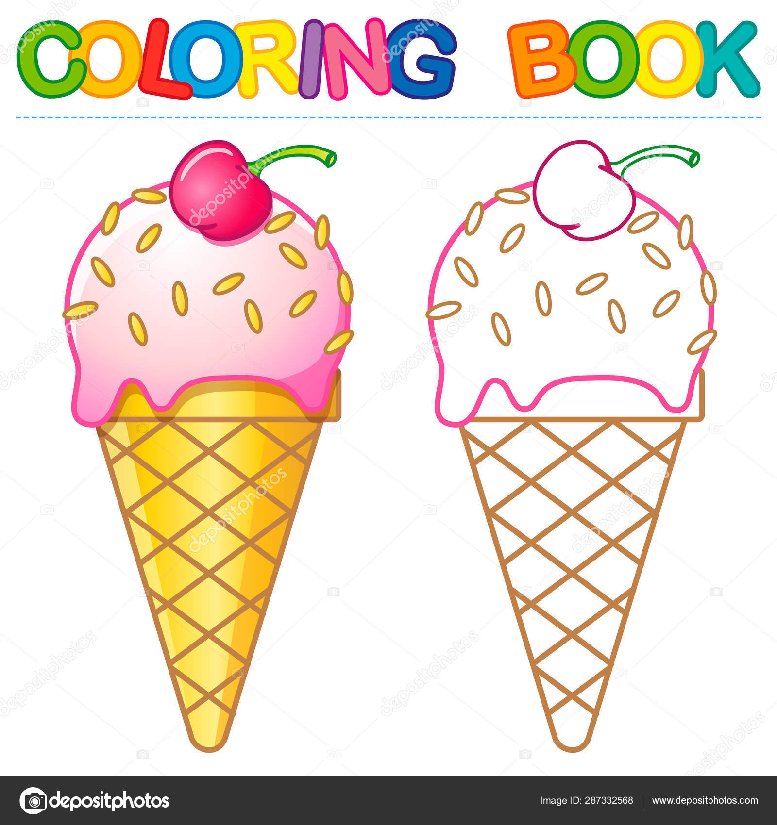 Desenho e Imagem Sorvete Sorriso para Colorir e Imprimir Grátis para  Adultos e Crianças 