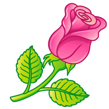 Vektör sevimli illüstrasyon. Renk anahattı ile basit düzeyde. Komik karikatür çiçek 