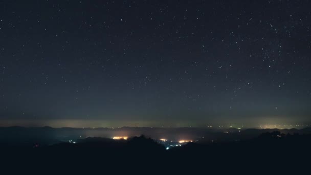 Time-lapse af nattehimmel med stjerner – Stock-video