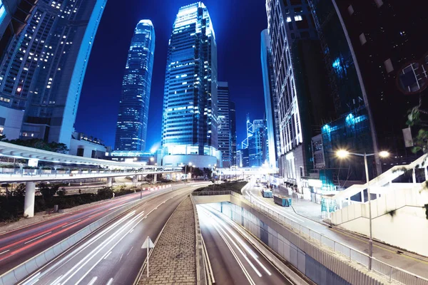 Hong Kong cidade noite rua — Fotografia de Stock