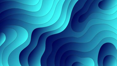 Kağıt kesiği dalga arkaplan tasarımı. Kağıt kesiği şekilli soyut arkaplan.