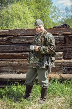 Rusya Federasyonu, Novgorod bölge, Tesovo - 20 Mayıs 2018: askeri tarihi canlandırma 