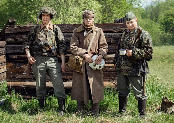 Federazione Russa Distretto Novgorod Tesovo Maggio 2018 Rievocazione Storica Militare — Foto Stock