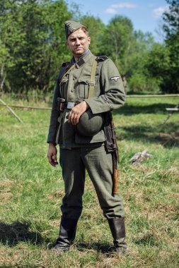 Rusya Federasyonu, Novgorod bölge, Tesovo - 20 Mayıs 2018: askeri tarihi canlandırma 