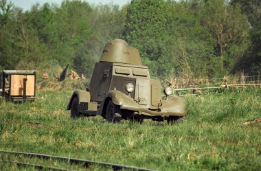 Rusya Federasyonu, Novgorod bölge, Tesovo - 20 Mayıs 2018: askeri tarihi canlandırma 