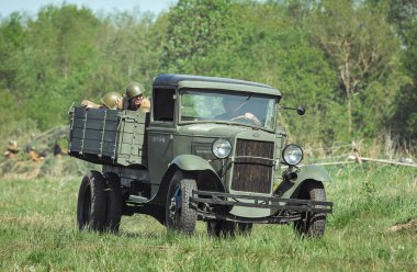Rusya Federasyonu, Novgorod bölge, Tesovo - 20 Mayıs 2018: askeri tarihi canlandırma 