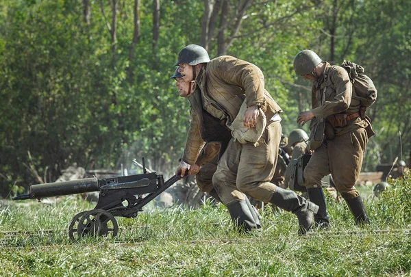 Rusya Federasyonu, Novgorod bölge, Tesovo - 20 Mayıs 2018: askeri tarihi canlandırma 