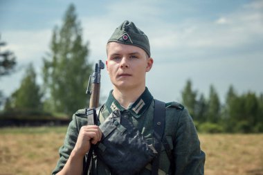 Unutulmuş feat. Stalin hattı askeri tarihi canlandırma - Rusya Federasyonu, Pskov Bölgesi, Kholmatka - 29 Temmuz 2018