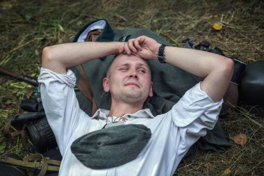 Unutulmuş feat. Stalin hattı askeri tarihi canlandırma - Rusya Federasyonu, Pskov Bölgesi, Kholmatka - 29 Temmuz 2018