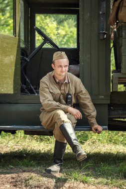 Unutulmuş feat. Stalin hattı askeri tarihi canlandırma - Rusya Federasyonu, Pskov Bölgesi, Kholmatka - 29 Temmuz 2018
