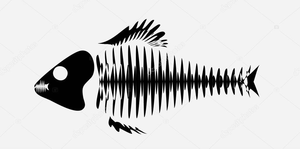 Logo with stylized skeleton of the fish