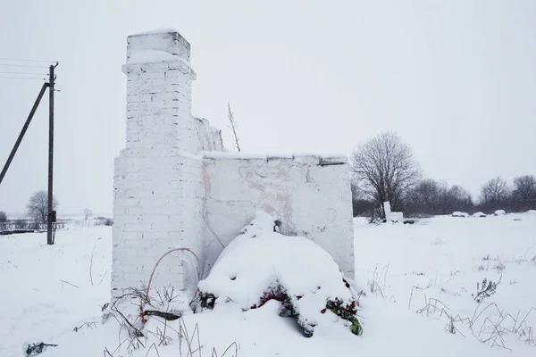 Bolshoye Zarechye Villaggio Sul Territorio Della Regione Leningrado Russia Distrutto — Foto Stock