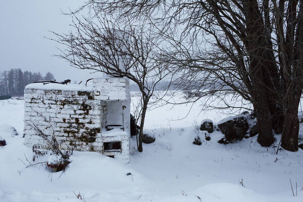 Bolshoye Zarechye, village on the territory of Leningrad Region, Russia, destroyed by German fascist troops on October 30, 1943. "Russian Khatyn".