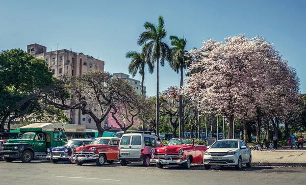 哈瓦那 2017年5月9日 哈瓦那街头的复古汽车 — 图库照片
