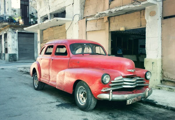 Cuba Havana Mei 2017 Retro Auto Straat Van Havana — Stockfoto