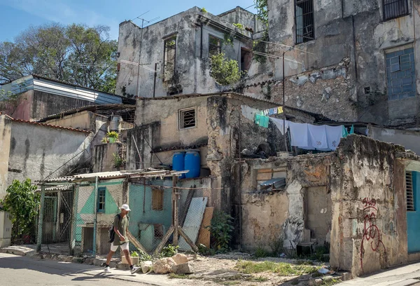 Kuba Havana Května 2017 Chudí Ulice Havaně — Stock fotografie