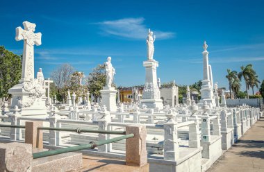 Küba, Havana - 10 Mayıs 2017: İki nokta üstüste mezarlığı (Columbus Mezarlığı)