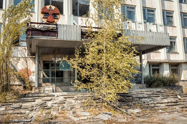 Припять Украина Августа 2017 Заброшенное Здание Припяти Чернобыльская Зона Отчуждения — стоковое фото