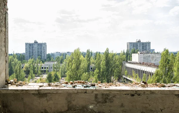 Pripyat Ucraina Agosto 2017 Veduta Sulla Piazza Centrale Della Città — Foto Stock