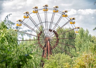 Pripyat, Çernobil Bölgesi 'ndeki Terk Edilmiş Dönme Dolap Lunaparkı