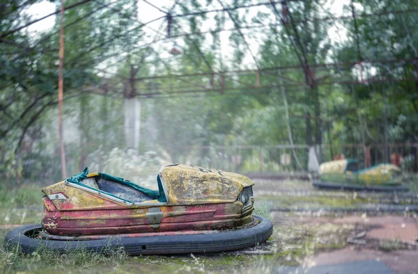 Parque Atracciones Abandonado Pripyat Zona Alienación Chernobyl — Foto de Stock