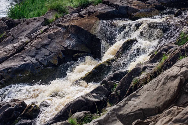 Ahvenkoski Waterfall Tohmajoki River Karelia Russia — Stock Photo, Image