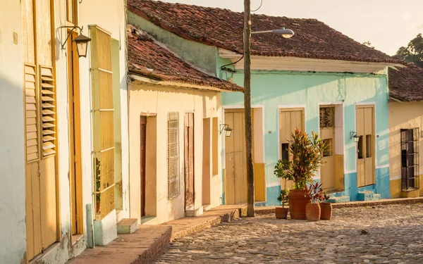 Kolonialne Street w Sancti Spiritus, Kuba — Zdjęcie stockowe