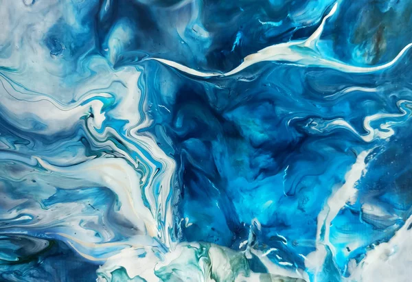 Yaratıcı soyut el boyalı arka plan deniz, duvar kağıdı, doku, tuval üzerine akrilik resim yakın çekim parçası. Modern sanat. Çağdaş sanat. Sanat sıvı.