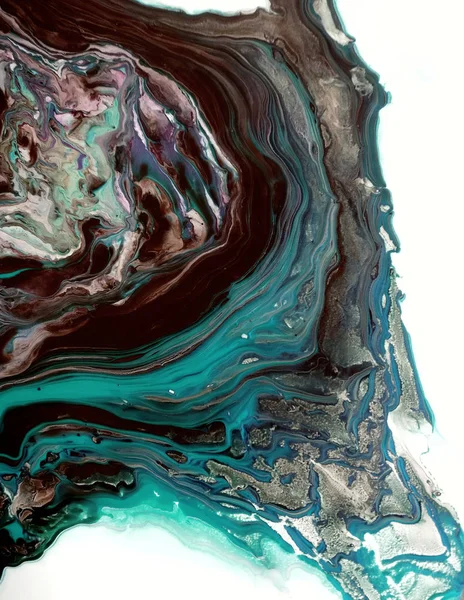 Boyalı arka plan. Beyaz izole. sanat sıvı akrilik 