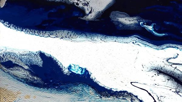 Deniz arka plan. Akrilik boyalar. Mermer doku. Çağdaş sanat.