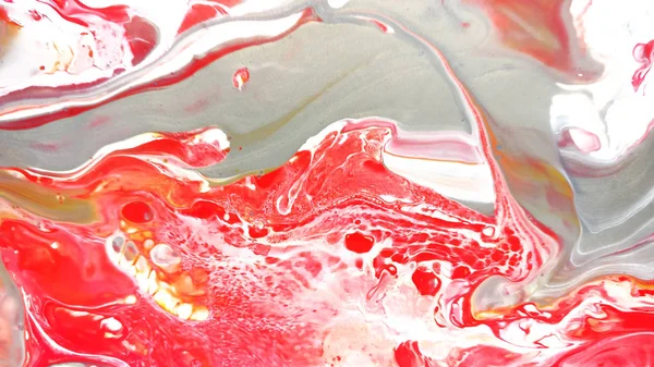 Abstract Red Background Macro Cells Acrylic Paints Marble Texture Contemporary — Stock Photo, Image