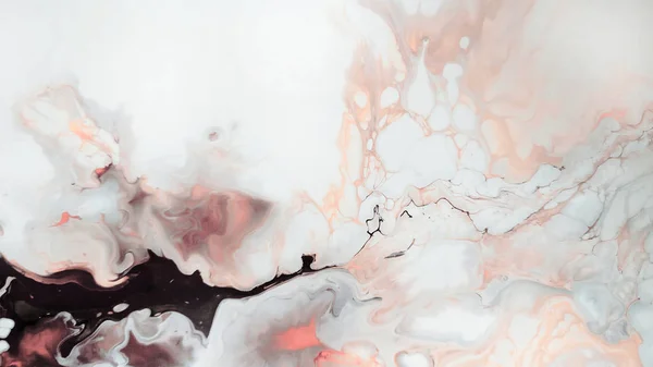 Kırmızı arka plan. Makro hücreleri. Kırmızı çiçek. Akrilik boyalar. Mermer doku. Çağdaş sanat.