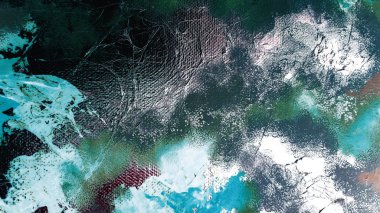 Yaratıcı soyut el boyalı arka plan deniz, duvar kağıdı, doku, tuval üzerine akrilik resim yakın çekim parçası. Modern sanat. Çağdaş sanat. Sanat sıvı.