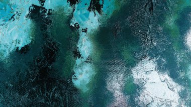 Yaratıcı soyut el boyalı arka plan deniz, duvar kağıdı, doku, tuval üzerine akrilik resim yakın çekim parçası. Modern sanat. Çağdaş sanat. Sanat sıvı.